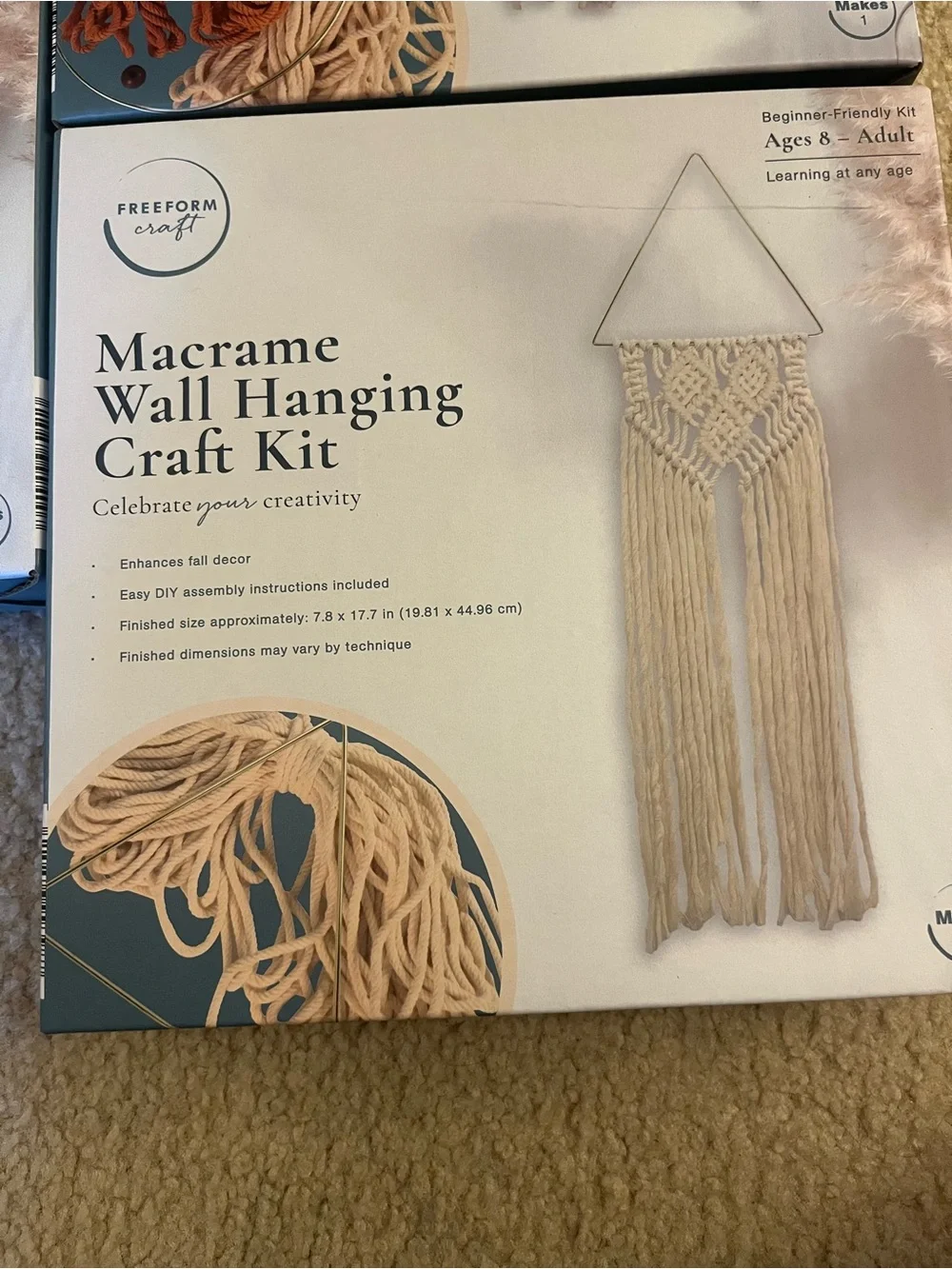 Lot of 3 Brand New Macrame Wall Hanging Craft Kits